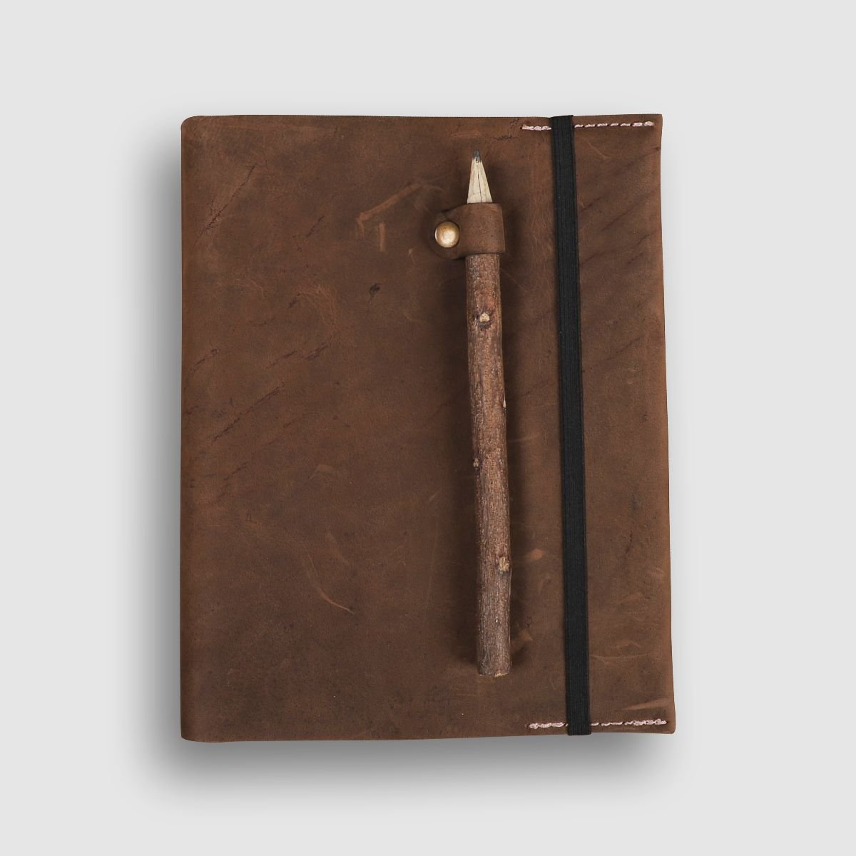 Leather Art Journal- Tan Brown - Dpotli