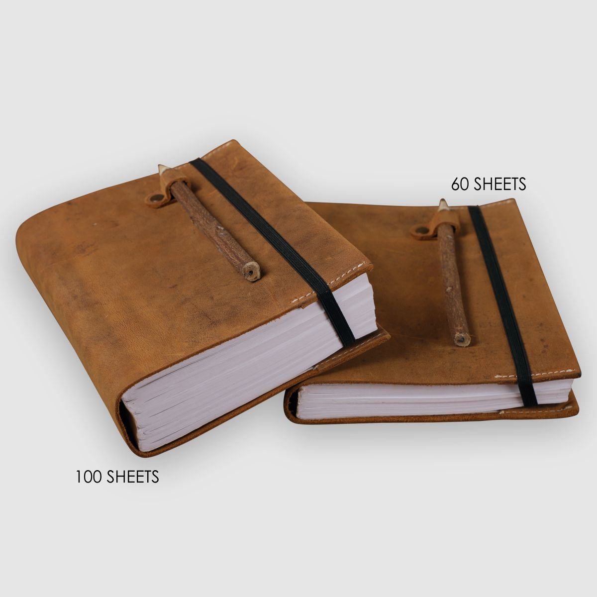 Leather Art Journal- Tan Brown - Dpotli