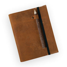 Load image into Gallery viewer, Leather Art Journal- Tan Brown - Dpotli