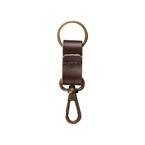 Leather Keychain Sturdy Style- Black Matte - Dpotli