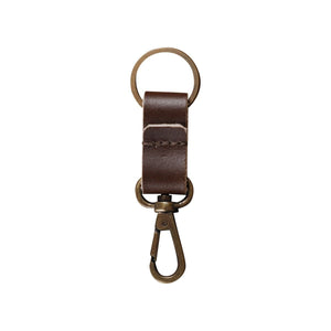 Leather Keychain Sturdy Style- Olive Green - Dpotli