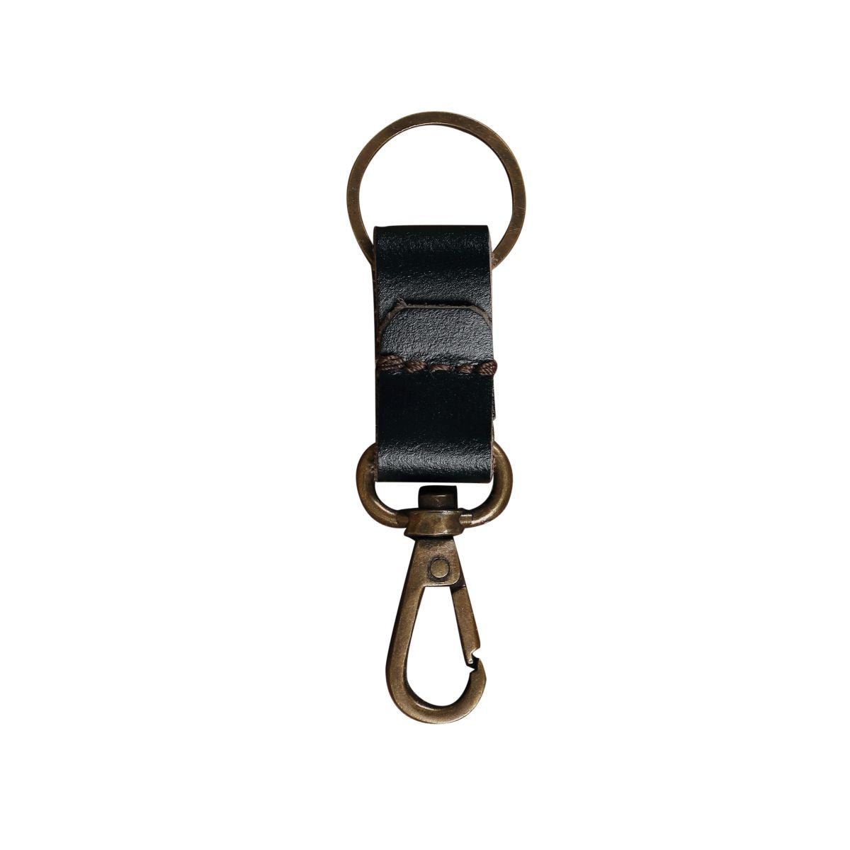 Leather Keychain Sturdy Style- Olive Green - Dpotli