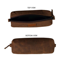 Load image into Gallery viewer, Leather Stationery Pouch- Rustic Brown - Dpotli