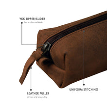 Load image into Gallery viewer, Leather Stationery Pouch- Rustic Brown - Dpotli
