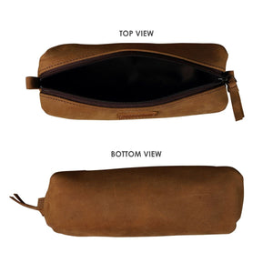 Leather Stationery Pouch- Tan Brown - Dpotli