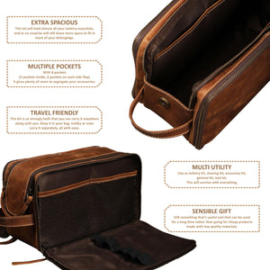 Leather Travel Utility Kit - Dpotli