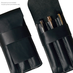 Pen Case with 3 Compartment- Black Matte - Dpotli