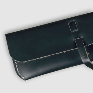 Unisex Leather Eyewear Case- Black Matte - Dpotli