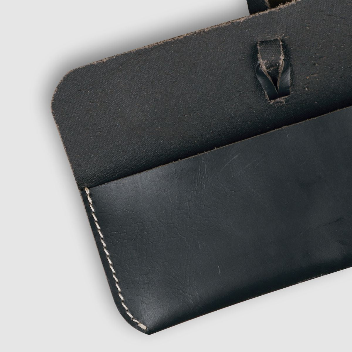 Unisex Leather Eyewear Case- Black Matte - Dpotli