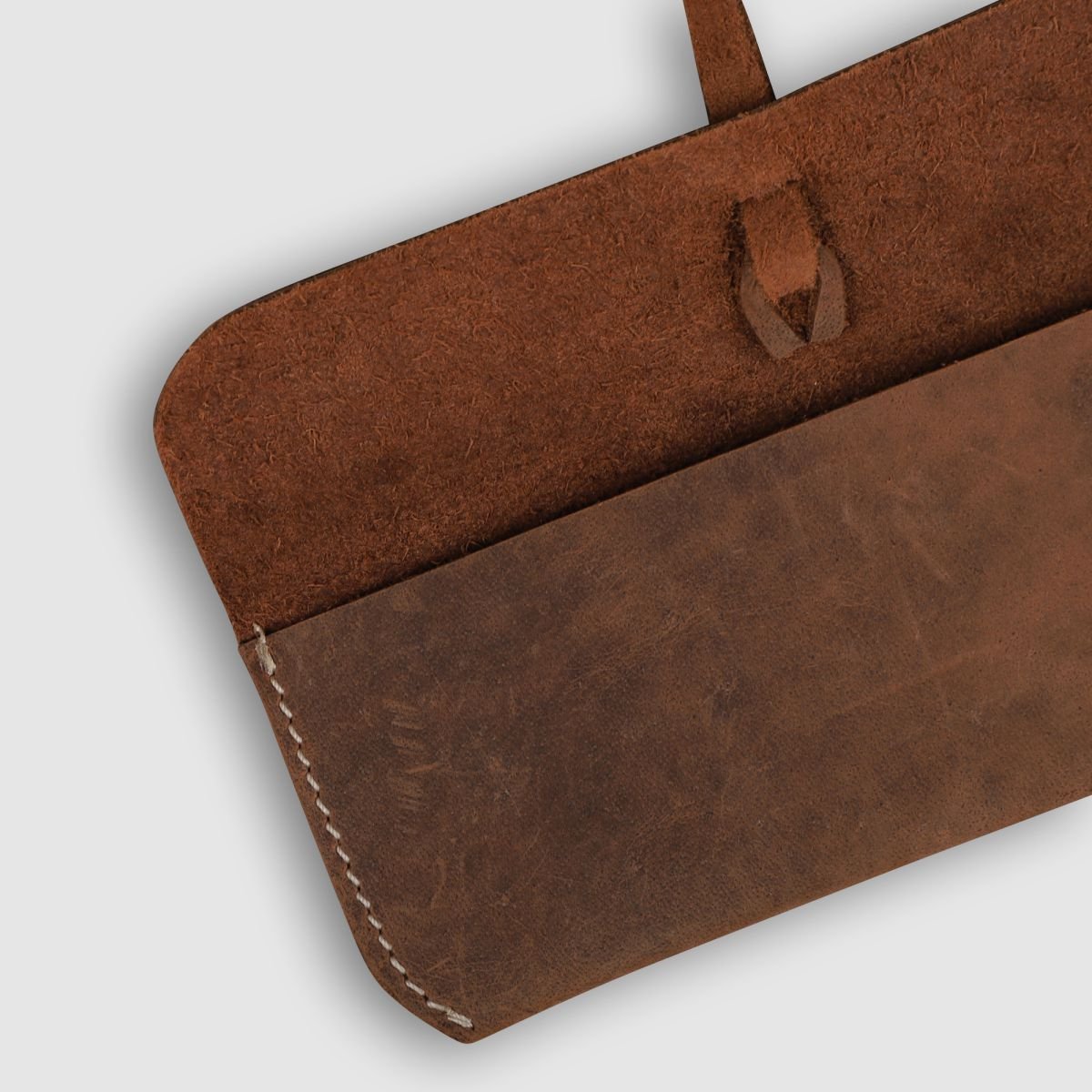 Unisex Leather Eyewear Case- Rustic Brown - Dpotli