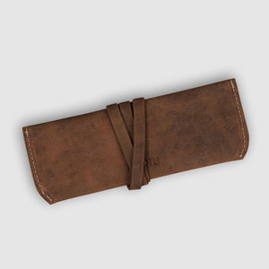 Unisex Leather Eyewear Case- Rustic Brown - Dpotli