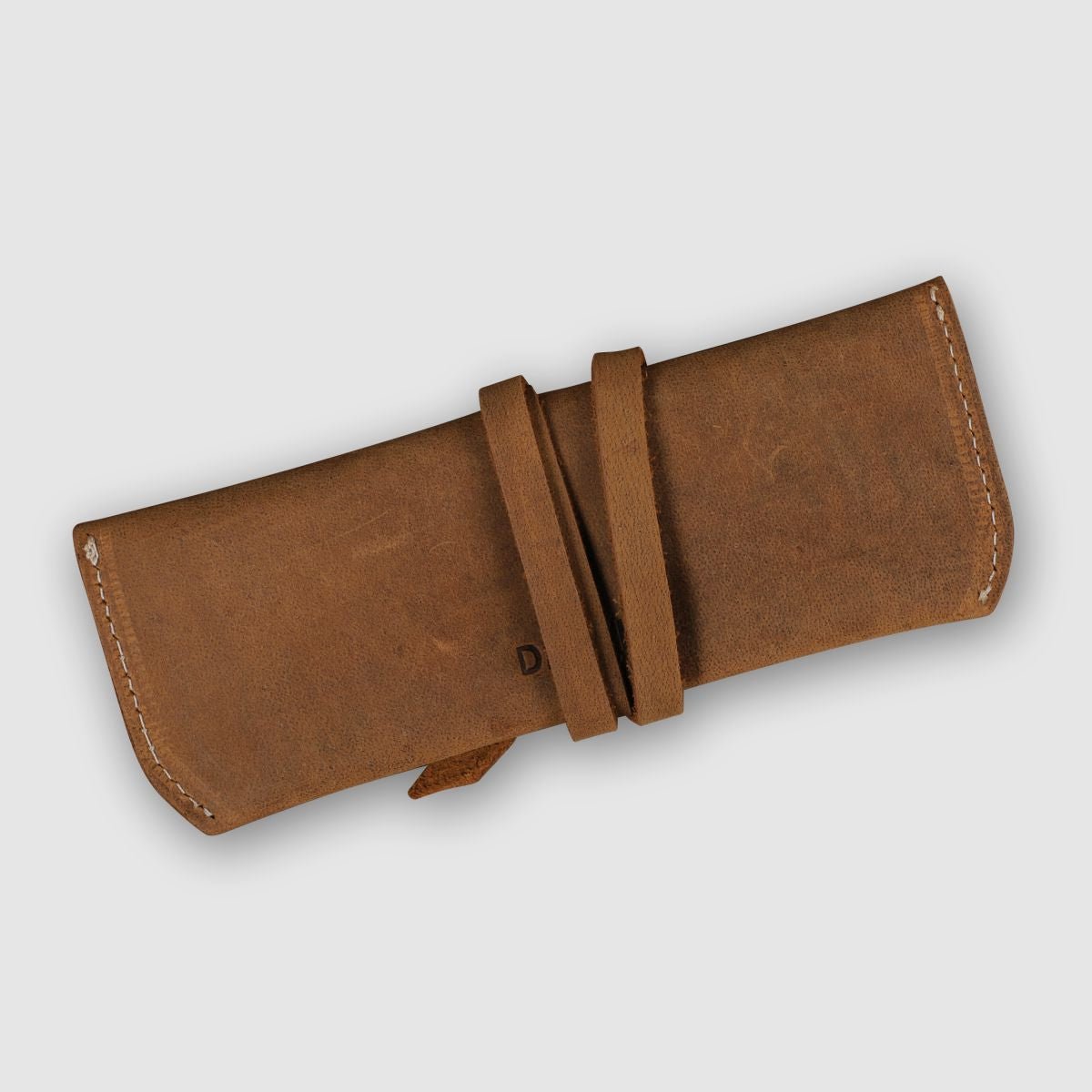 Unisex Leather Eyewear Case- Tan Brown - Dpotli