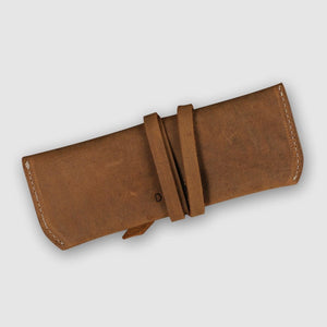 Unisex Leather Eyewear Case- Tan Brown - Dpotli