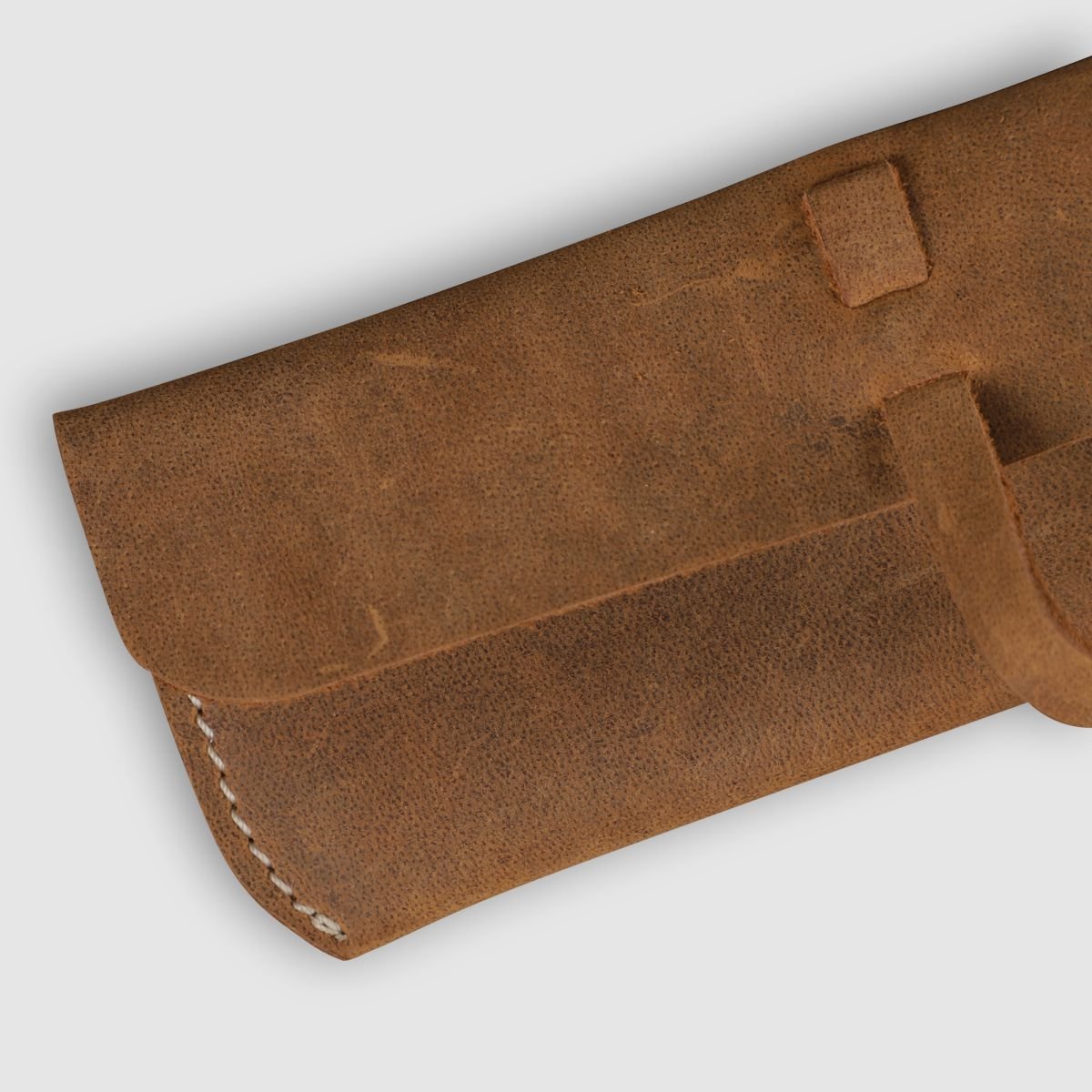 Unisex Leather Eyewear Case- Tan Brown - Dpotli