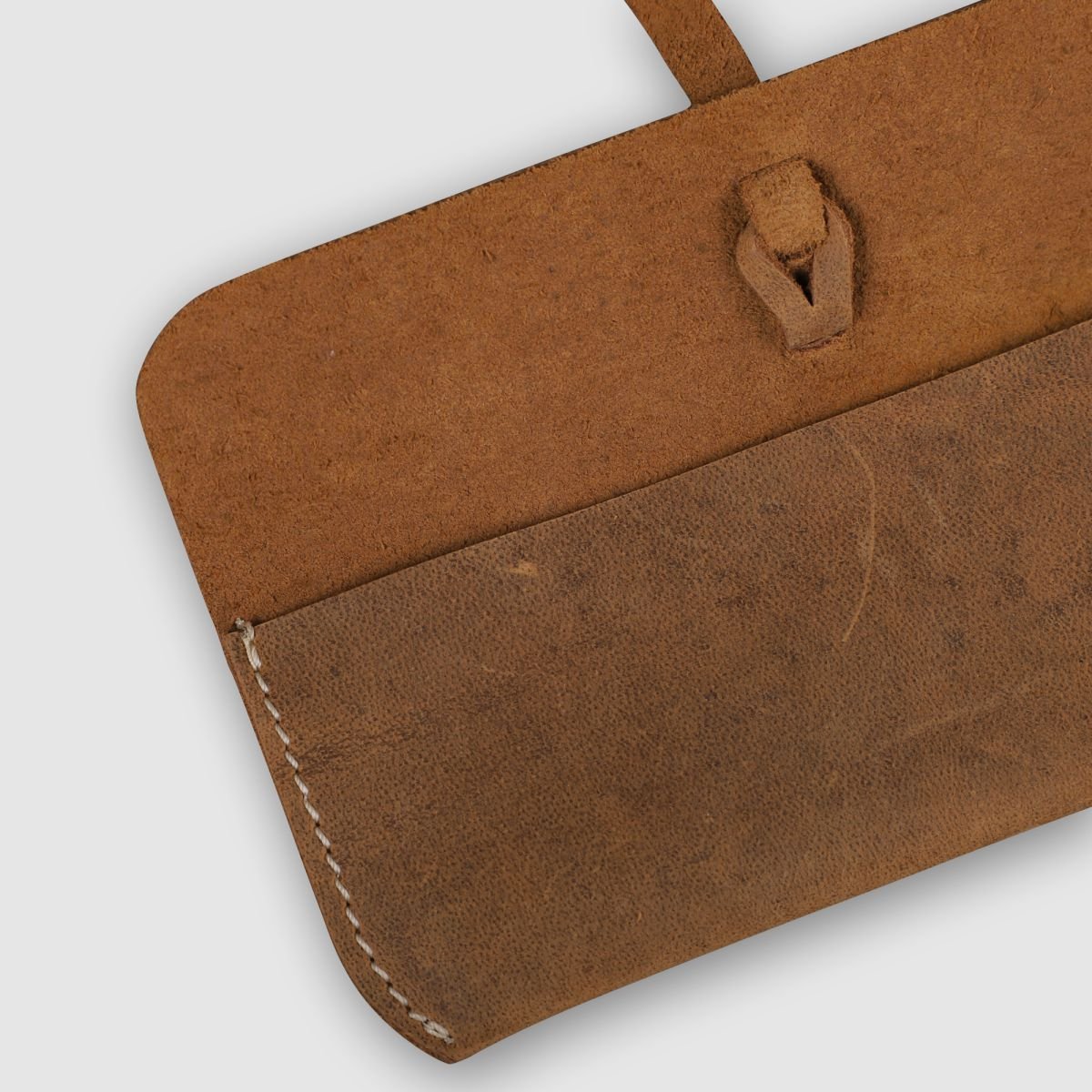 Unisex Leather Eyewear Case- Tan Brown - Dpotli