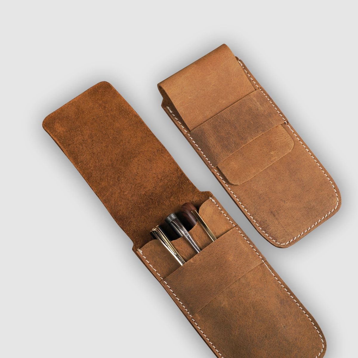 Watch & Pen Case- Tan Brown - Dpotli